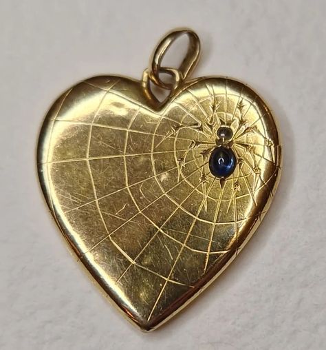 UPDATE SOLD. Now available in my Etsy shop Zarafabrocante (link in bio ☝️) a rare antique 18k gold spider in web heart locket. Spider is… | Instagram Spider Jewelry, Heart Locket, Rose Cut Diamond, Rare Antique, Rose Cut, Locket, 18k Gold, Sapphire, Etsy Shop