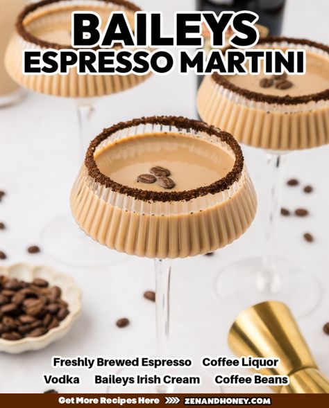 Baileys Espresso Martini – Treat yourself with a creamy, energizing and bold cocktail – Espresso Martini with Irish cream! This martini recipe has a strong flavor of coffee and a creamy touch of well-loved Baileys. Espresso Martini Jello Shots, Martini Jello Shots, Best Espresso Martini Recipe, Baileys Espresso, Baileys Martini, Baileys Irish Cream Coffee, Coffee Martini, Recipes 4th Of July, July Cocktails