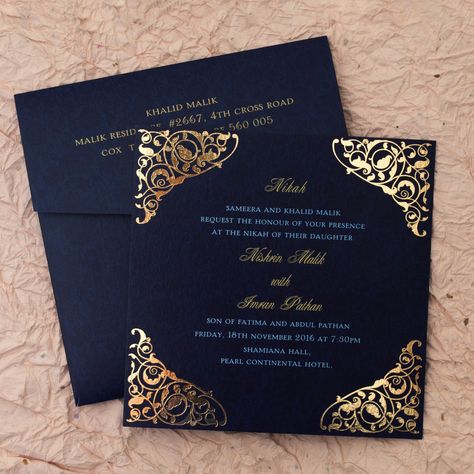 Muslim Wedding Cards, Marriage Invitation Card, Black And Gold Wedding, Muslim Wedding Invitations, Kerala Wedding, Marriage Cards, Indian Wedding Invitation Cards, Design Invitation, Indian Wedding Cards