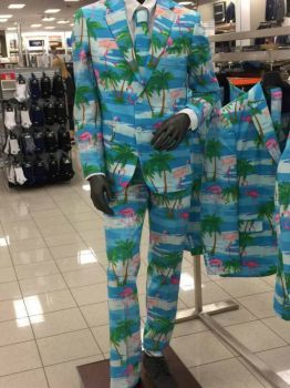 Solve HurryGo to Kohl's before they sell out of these Flamingo Suits!!! jigsaw puzzle online with 35 pieces Flamingo Suit, Plastic Flamingo, New Kanye, Girls Weekend Getaway, Flamingo Christmas, Girls Getaway, Suits Clothing, Flamingo Party, Dressed To The Nines