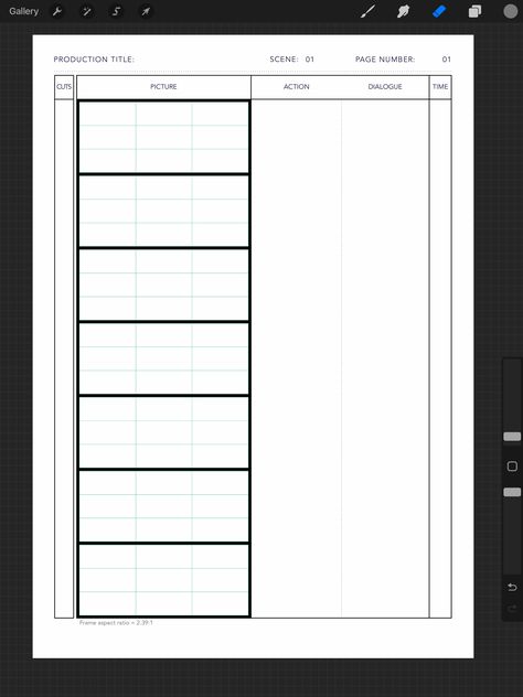 Procreate Storyboard, Anime Storyboard, Anime Procreate, Indesign Layout, Storyboard Template, Film Story, Free Procreate, Horse Illustration, Art Study