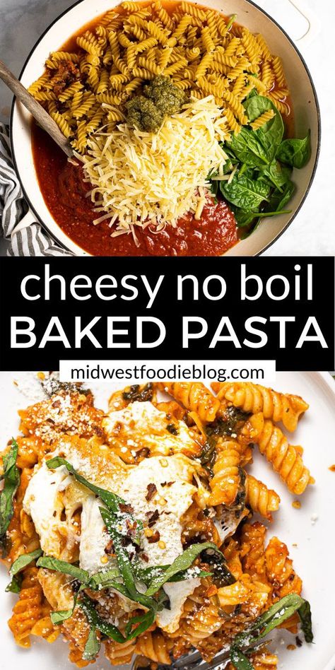 Pasta In The Oven, No Boil Pasta Bake, No Boil Pasta, Pasta Bake Vegetarian, Dried Spices, Night Recipes, Easy Peasy Recipes, Csa Recipes, Making Dinner