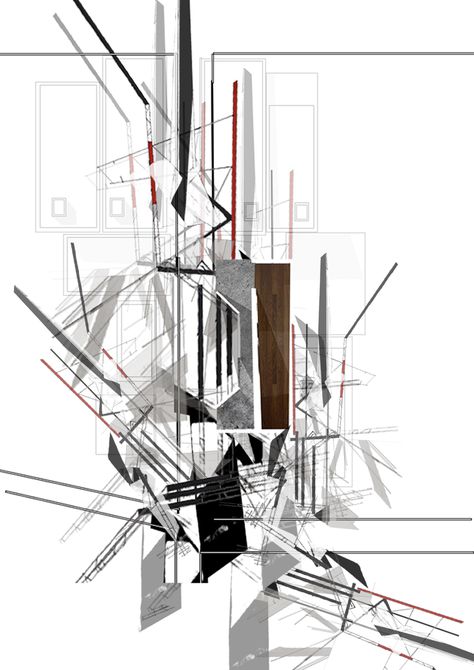 Deconstructive Injection // Architecture Diagram Conceptual Architecture Diagram, Deconstruction Architecture Concept, Abstract Architecture Drawing, Architecture Abstract Drawing, Deconstructive Art, Deconstructivism Design, Deconstructive Architecture, Deconstructed Architecture, Fragmented Architecture