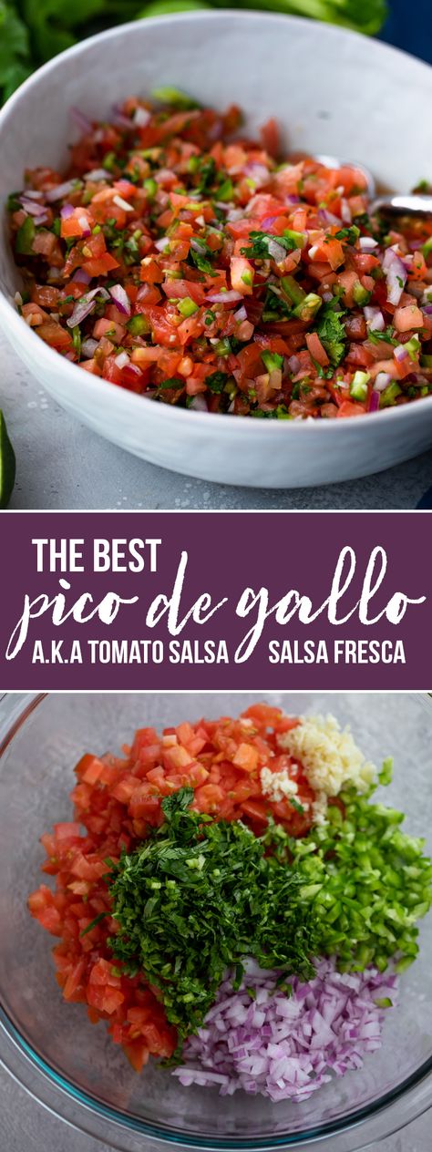 Chunky Salsa Recipe, Best Salsa Recipe, Salsa Salad, Gimme Delicious, Homemade Salsa Recipe, Fresh Tomato Sauce, Crunchy Salad, Fresh Tomato Salsa, Dinner Side