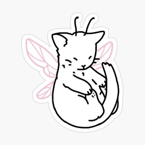 Angel Wings Tattoo, Angel Cat, Cute Little Kittens, Wings Tattoo, Little Kittens, Draw Something, Pretty Tattoos, Cat Tattoo, Cat Drawing