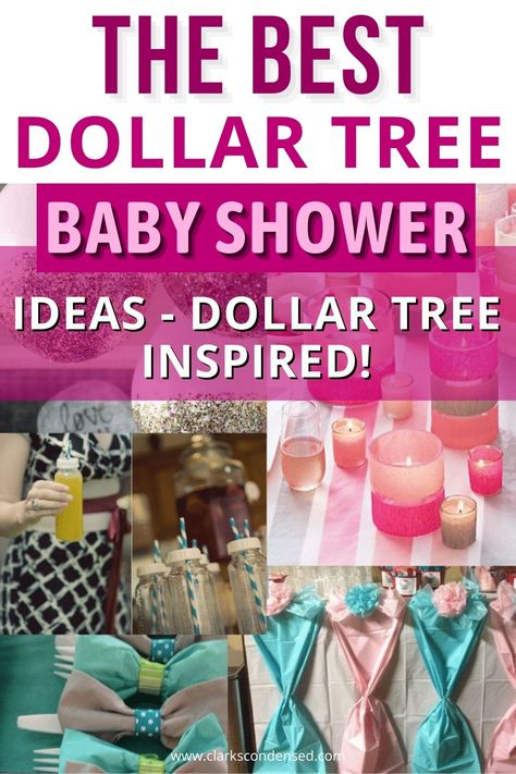 Baby showers can be expensive – but they don’t have to be! We love using the Dollar Tree for all sorts of things – including baby showers. Here are some great Dollar Tree Baby Shower ideas that are easy to make! Dollar Tree Gender Reveal Decorations, Diy Baby Shower Gifts For Girls Ideas, Dollar Tree Gender Reveal Ideas, Diaper Centerpieces For Baby Shower Diy, Dollar Tree Baby Shower Centerpieces, Dollar Tree Baby Shower Gifts, Baby Shower Crafts For Guests, 2024 Baby Shower Ideas, Easy Baby Shower Centerpieces