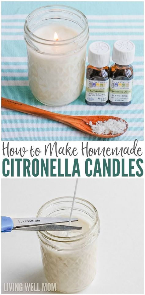 Homemade Citronella Candles, Diy Citronella, Citronella Candles, Food Candles, Diy Pool, Homemade Candles, Handmade Beauty Products, How To Make Homemade, Makati