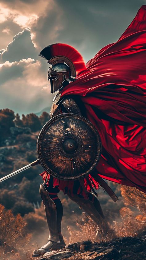 Spartan Tattoo, Warrior Concept Art, Roman Soldier, Warriors Wallpaper, Greek Warrior, Spartan Warrior, Art Gallery Wallpaper, Wallpapers Iphone, Arte Fantasy