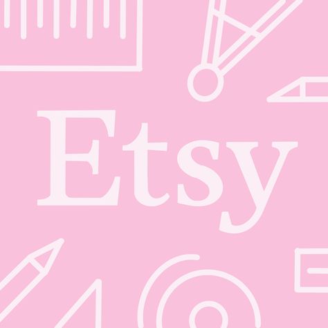 Pink Etsy App Icon, Etsy Logo Icon, Etsy App Icon, Pink Setup, Pink Homescreen, App Logos, Ipad Stuff, Etsy Logo, Pink Phone