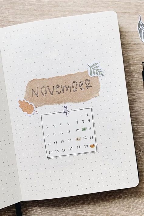 30+ creative bullet journal monthly cover ideas for November #monthlycover #fallbulletjournal #bujocover #bujospread Monthly Cover Ideas, Journal D'inspiration, Crazy Laura, December Bullet Journal, Bullet Journal Month, Penanda Buku, Bullet Journal Cover Page, Album Journal, Bullet Journal Cover Ideas