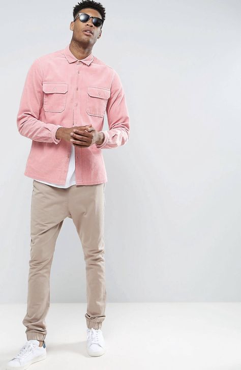 White Khaki Outfit, Creme Pants Outfit, Khaki Outfit Men, Pink Outfit Men, Blush Pink Outfit, Capsule Wardrobe Men, Polo Outfit Men, Khakis Outfit, Easter Color