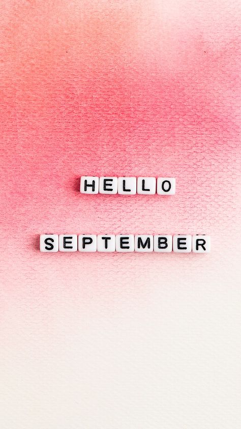 Pink September Wallpaper, Hello September Wallpapers, Hello September Aesthetic, Pink September, Hello September Images, Iphone 12 Wallpaper, September Images, Word Typography, Neuer Monat