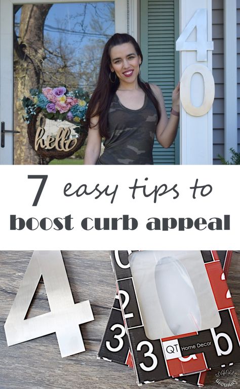 Spring is the perfect time to improve one's curb appeal. #ad From shiny house numbers to a colorful wreath on the door, click the picture for all my tips. Also, see how these house numbers from @qthomedecor were easy to install and how they have a modern floating effect. Boost Curb Appeal, Household Help, Colorful Wreath, Fixer Upper Style, Mom Bloggers, Frugal Tips, Good Parenting, Top Pins, First Impressions