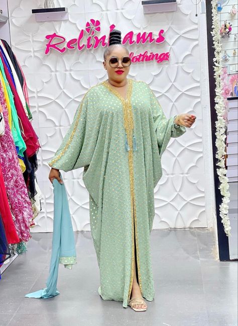 Jalabia Styles For Women, Material Gown, Materials Gown Style, Jalabia Styles, Nigerian Dress Styles, White Hijab, Hijab Material, Kaftan Styles, Nigerian Dress