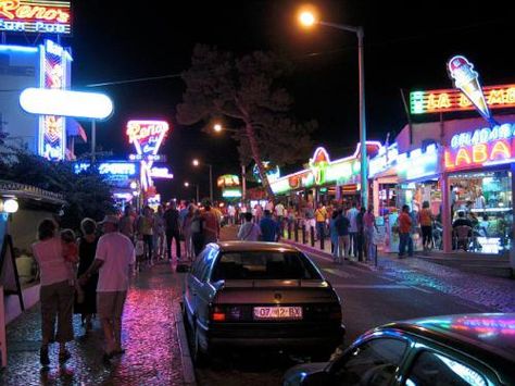 Albufeira - Nightlife by Osvaldo Gago @Wikimedia.org Albufeira Portugal, Lights Hanging, Albufeira, The Division, Gifts For Photographers, Bike Lovers, Holiday Planning, Square Photos, Spain And Portugal