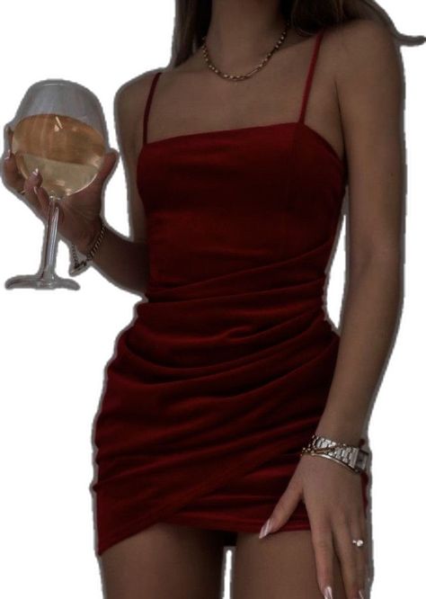 Short Dresses Party Aesthetic, Red Dress Classy Short Party, Classy Short Red Dress, Dark Red Silk Dress Short, Silk Red Dress Short, Deep Red Dress Short, Little Red Dress Aesthetic, Dark Red Dresses Short, Short Red Silk Dress