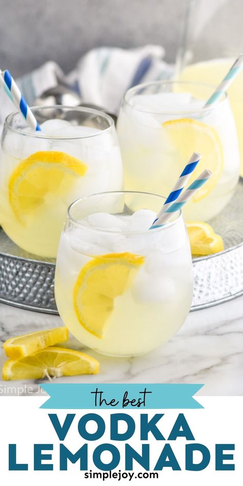 Lemonade With Alcohol, Summer Lemonade Cocktails, Alcoholic Lemonade Drinks, Vodka Lemonade Drinks, Lemon Vodka Drinks, Spiked Lemonade Recipe, Homemade Lemonade Recipe, Lemonade Cocktail Recipe, Vodka Recipes Drinks