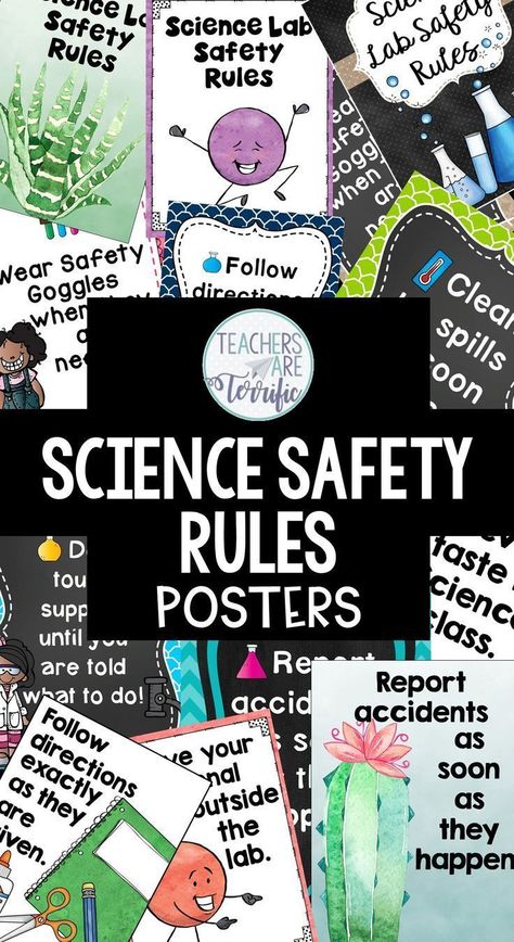 Science Safety Posters, Science Safety Rules, Lab Safety Poster, Tool Identification, Science Lab Safety, Lab Safety Rules, Backgrounds Purple, Science Safety, Stem Classes