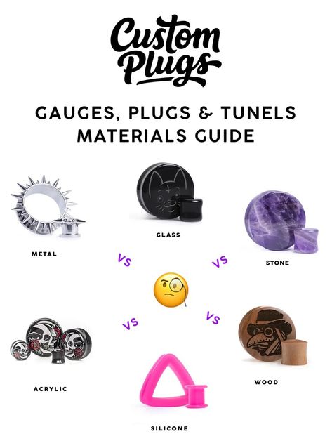 Best Material For Stretching Ears - A Guide to Materials for Plugs, Gauges & Tunnels – Custom Plugs Gauge Ears, Stretching Ears, Stretch Ears, Gold Gauges, Ear Stretching, Ear Tapers, Wooden Plugs, Stone Plugs, Wood Plugs