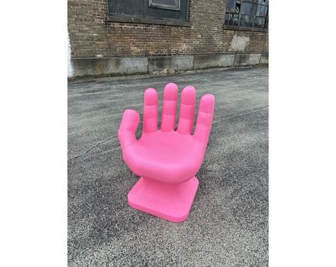 For sale is a NEW GIANT left Hand Shaped Chair. It is solid LIGHT PINK in color.   I sign and date each chair on the bottom of the chair. It is surprisingly very comfortable to sit in.  The hand chair is great for: Patio, Pool-side, Outdoor Deck, Game Room, Classroom, Garage, Bedroom, Basement, Billiards Room, College Dorm, Home Office, Frat House, Workplace Break Room. The chair will ship by UPS Ground or Spee-Dee Delivery for domestic orders (excluding Hawaii, Alaska & US Territories), not by USPS.  Hawaii, Alaska & US Territories will ship by USPS Parcel Select Ground.  Orders shipping to IL, WI, MN, SD, ND, IA and parts of NE, MO will ship by Spee-Dee Delivery. Great for playing video games, watching a football/baseball game or just relaxing in. The chair is very durable and thick (app Hand Shaped Chair, Frat House, Hand Chair, Billiards Room, Bedroom Basement, Garage Bedroom, Patio Pool, Chair Pictures, Icarly