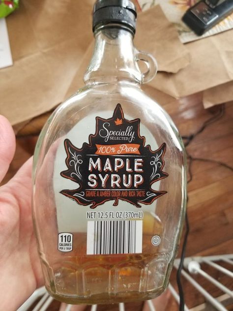 ALDI Aisle of Shame Community | Not AOS, but how would you creative types reuse these cute syrup bottles in your home decor | Facebook Syrup Bottle Crafts, Maple Syrup Bottles, Syrup Bottle, Pure Maple Syrup, Amber Color, Bottle Crafts, Maple Syrup, Syrup, Recycling