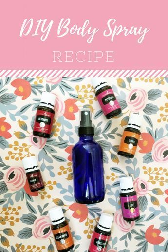 Body Spray recipe made with essential oils Diy Body Spray Recipes, Body Spray Recipe, Diy Body Spray, Perfume Recipes, Diy Essentials, Diy Perfume, Essential Oils Gifts, Body Sprays, Young Living Oils