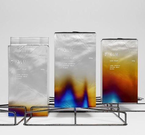 Pentawards on Instagram: “@o_m_s_k_y's packaging design for 7 A.M Coffee. The range includes three product variations according to the coffee roast level, which is…” Coffee Package, Coffee Box, Coffee Packaging, Coffee Roasting, The Coffee, Design Inspo, Packaging Design, The Darkest, Design Inspiration