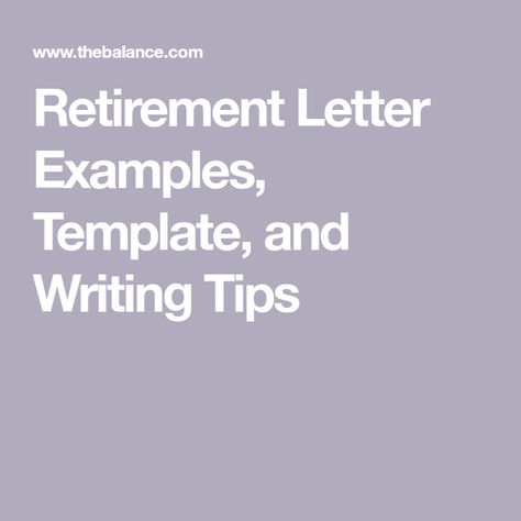 Retirement Letter Examples, Template, and Writing Tips Sample Retirement Letter To Employer, Retirement Notice To Employer, Retirement Letter Sample, Retirement Resignation Letter, Retirement Letter To Employer, Retirement Letter, 2 Week Notice Letter, Daycare Director, Retirement Announcement