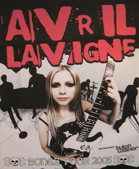 Avril Lavigne Poster Vintage, Avril Lavigne Poster, Avril Lavigne Wallpapers, Emo Posters, Band Tour Poster, Avril Lavigne Tour, 2000s Posters, Grunge Posters, Y2k Posters