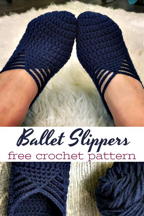 How gorgeous are these crocheted ballet slippers?! I hope you enjoy this new, free Ballet Slipper crochet pattern! Sandal Kulit, Crocheted Slippers, Slippers Crochet, Crochet Slipper Pattern, Confection Au Crochet, Perfect Girl, Crochet Booties, Crochet Socks, Haken Baby