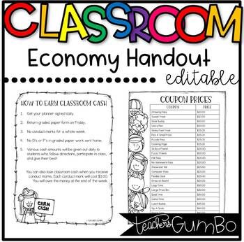 Classroom rewards play a big role in the success of my classroom management. This resource contains my coupon prices and criteria to earn money list that I give to my kiddos at the beginning of the year.If you already have your own set of reward coupons, you can use the editable version that is incl... Classroom Cash, Classroom Economy, Classroom Rewards, Reward Coupons, My Classroom, Gumbo, Price List, Teacher Store, Classroom Management