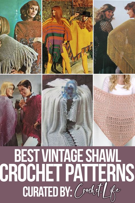 Vintage Shawl Patterns, Vintage Crochet Shawl Pattern, Free Vintage Crochet Patterns, Vintage Crochet Patterns Free, Victorian Crochet Patterns, Crochet Baby Shawl, Skull Crochet, Cloak Pattern, Crochet Wrap Pattern