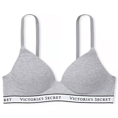 Victoria’s Secret T-Shirt Wireless Bra Size 40c New With Tags Classic Grey Color With Logo On The Band Old School Look Cotton Material No Wire - Wireless Victoria's Secret Bras, Vs Bra Aesthetic, Victoria's Secret Bra, Victoria Secret Under Set, Victoria Secret Bra Outfit, Aesthetic Bras, Bra Shirt, Grey Bra, Cute Bra