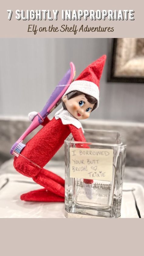 EASY & FUN ELF ON THE SHELF IDEAS FOR TODDLERS & KIDS – NAUGHTY & NICE Kid In Trouble Elf On The Shelf, Elf On The Shelf Ideas Funny Older Kids, Funny But Easy Elf On The Shelf, Elf On The Shelf Dads Toenails, Easy Elf On The Shelf Ideas For Young Kids, Bad Kid Elf On The Shelf Ideas, Elf On The Shelf Cheeky, Easy Elf On The Shelf For Older Kids, Wlf On The Shelf Ideas For Kids For Boys