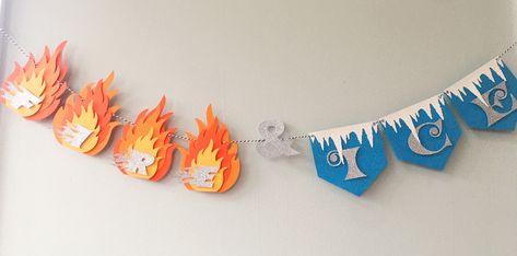 Fire And Ice Party Decorations, Fire And Ice Themed Party, Fire And Ice Decorations Diy, Fire And Ice Birthday Party Theme, Fire And Ice Theme Decorations, Fire And Ice Party Theme Decoration, Elemental Party Ideas, Fire And Ice Party Theme, Fire And Ice Party