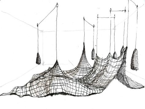 Pulley System, Art Exhibit, Architecture Portfolio, Stage Design, Architecture Model, Exhibition Design, Architecture Drawing, Art Exhibition, Textile Art