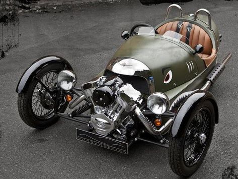 Three-Wheeled Cars: Morgan 3 Wheeler | CarBuzz Three Wheeled Car, Morgan Motors, Morgan Cars, 3 Wheeler, Reverse Trike, Cycle Car, British Cars, Car Wheels, Small Cars