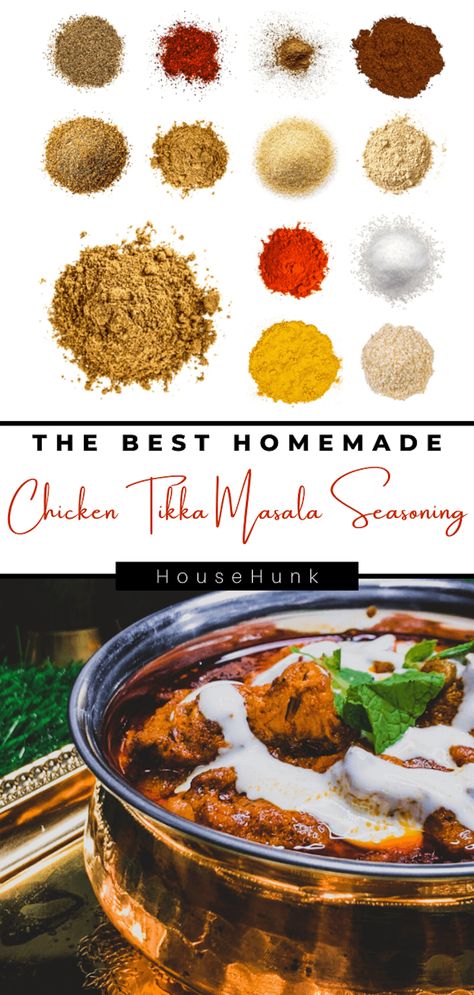 Indian Spice Chicken, Tikka Masala Powder Recipe, Tikka Masala Spice Blend, Homemade Chicken Tikka Masala, Authentic Chicken Tikka Masala, Authentic Tikka Masala, Chicken Tiki Masala, Indian Seasoning, Masala Seasoning