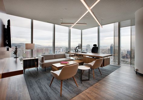 Allianz Offices - Istanbul Lawyer Office Interior, Office Seating Area, Small Office Room, Executive Office Design, Office Room Design, Cheap Office Furniture, Lawyer Office, Commercial And Office Architecture, Office Interior Design Modern