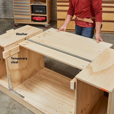 For the flip-top workbench to “flip,” the base, Workbench Top, Workbench Designs, Flip Top Table, Mobile Workbench, Workbench Plans Diy, Wood Planer, Woodworking Shop Layout, Woodworking Bench Plans, Tool Stand