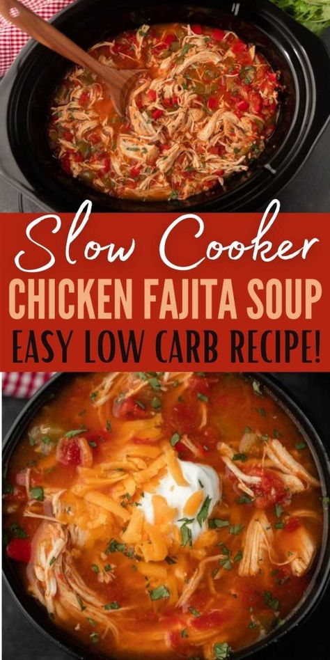 Nacho Soup, Fajita Soup Recipe, Fajita Soup, Chicken Fajita Soup, Keto Soups, Desayuno Keto, Low Carb Soup Recipes, Keto Crockpot, Crock Pot Chicken