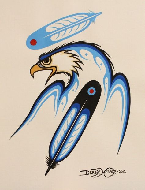 Tatouage Haida, Arte Haida, Tattoo Feather, Two Feathers, Native American Tattoo, Navajo Art, Eagle Drawing, Native Artwork, Pacific Northwest Art