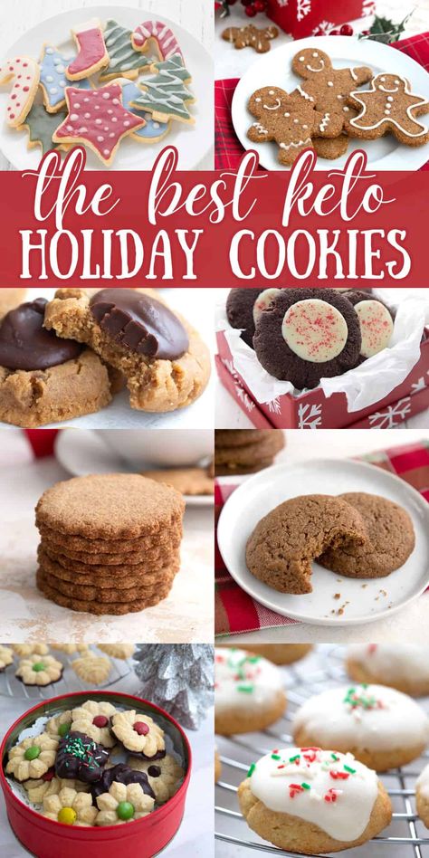 Bake early, bake often, that's what I say! A fantastic collection of the best keto and low carb cookies that you can make ahead and freeze for the holidays. Perfect for meal planning and gift giving! Keto Desserts Easy Quick, Cookies For Gifting, Low Carb Christmas Cookies, Christmas Keto, Skillet Cookies, Low Carb Holiday Recipes, Healthy Christmas Cookies, Low Carb Christmas, Keto Holiday Recipes