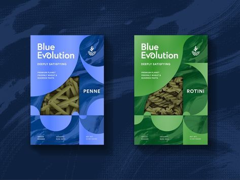 Creative Pasta Packaging, Vegan Packaging Design, Scientific Packaging, Blue Packaging Design, Organic Packaging Design, Pasta Packaging Design, Grocery Packaging, Noodle Packaging, Pasta Packaging