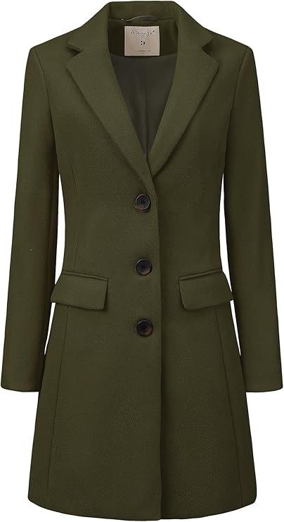 Amazon.com: Allegra K Women's 2024 Pea Coat Single Breasted Long Winter Coats for Women Small Olive Green : Clothing, Shoes & Jewelry Peacoats For Women, Olive Green Coat, Winter Coats For Women, Green Peacoat, Green Wool Coat, Green Clothing, Long Winter Coats, Long Winter, Green Wool