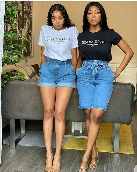 Jean Shorts Outfit Summer Casual, Shorts Outfit Summer Casual, Jean Shorts Outfit Summer, Short Elegantes, Body Enhancement, Jean Shorts Outfit, Cogic Fashion, Office Party Outfits, Outfit Summer Casual