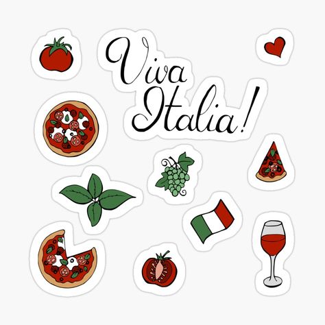 Viva Italia! Sticker Set by Olooriel on Redbubble | #vivaitalia #italia #italy #italian #sticker #stickers #stickerset #redbubble Italian Stickers, Travel Stickers Printable, Italy Stickers, Fancy Pattern, Sticker Design Inspiration, Italy Flag, Redbubble Art, Italian Words, Journal Scrapbook