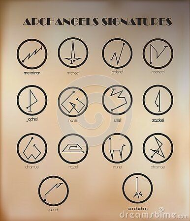 Angel Sigils, God Symbols, 72 Angels, Latin Quote Tattoos, Wicca Tattoo, Black Background Illustration, Angelic Symbols, Healing Symbols, Archangel Uriel