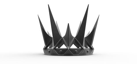 Obsidian Crown, Queen Ravenna, Snow White And The Huntsman, The Huntsman, 3d Printing Service, Black Crown, Princess Leia, Diy Prints, Low Poly