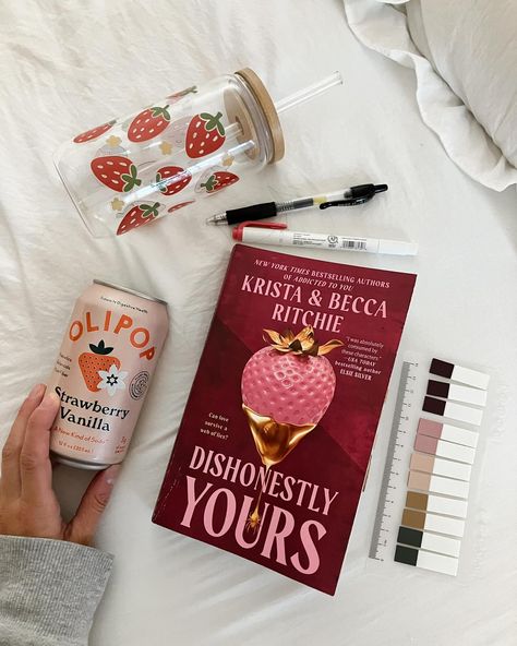 Happy release day to Dishonestly Yours!! 🍓🕷️ It only felt appropriate to celebrate with all the strawberry merch and a strawberry flavored olipop. I am already over halfway with this one and truly, Krista & Becca Ritchie NEVER miss. I am so unbelievably hooked by this story and these characters and I cannot put this book down. I’m so excited to see what the rest of the series has in store too!! Dishonestly Yours, Strawberry Merch, Reading Inspiration, Reading Motivation, Post Grad, Addicted To You, Book Blogger, Reading Books, Book Shelf